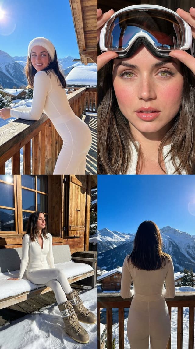 Luxury Ski Influencer Collage and Portraits (iPhone 16 Pro Style) — output