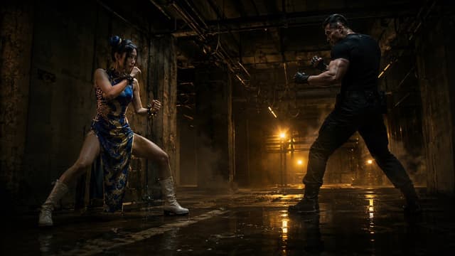 Comic / Storyboard - Warehouse Martial Arts Showdown — output