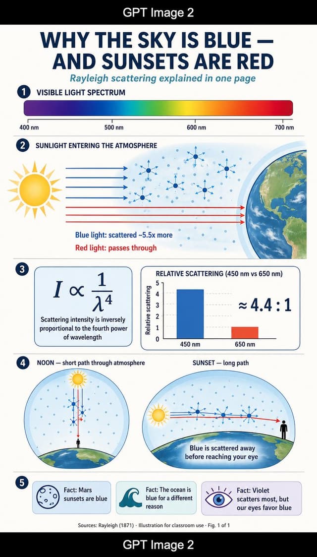 Infographic / Edu Visual - Rayleigh Scattering Infographic — output