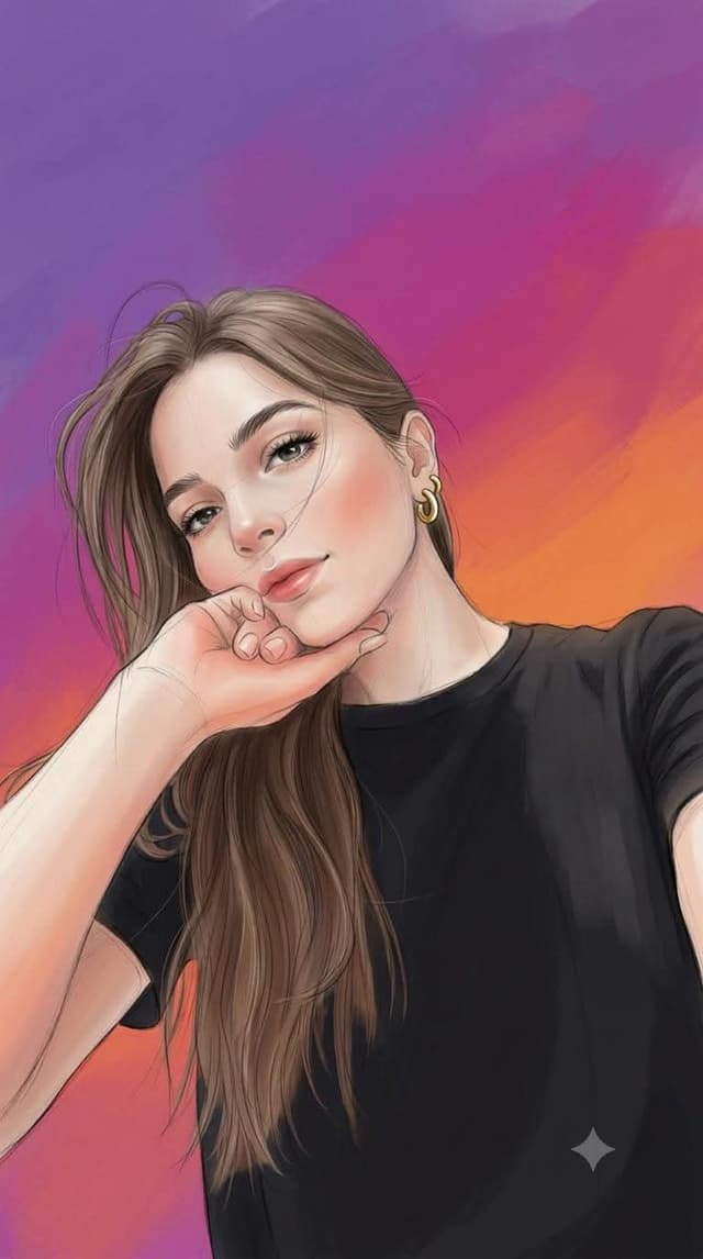 Profile / Avatar - Semi-Realistic Painterly Graphite Portrait — output