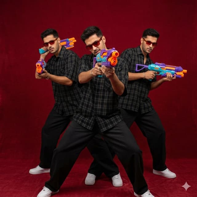Social Media Post - South Asian Man Clone Portrait — output