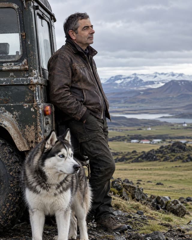 Profile / Avatar - Icelandic Countryside Snap with Husky — output