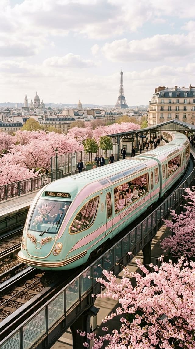 Product Marketing - Luxurious Retrofuturistic Train Exterior — output