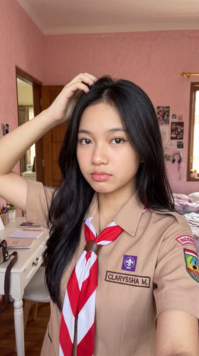Profile / Avatar - Indonesian Scout Uniform Realistic Selfie — output