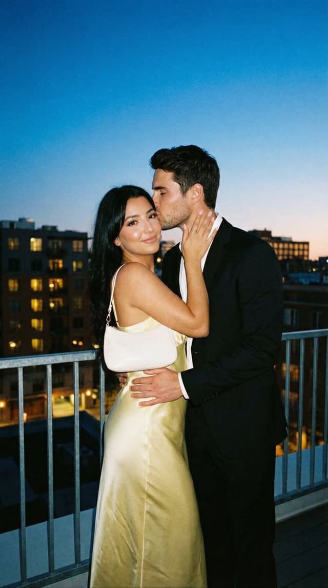 Social Media Post - Candid Rooftop Kiss with Direct Flash at Blue Hour — output