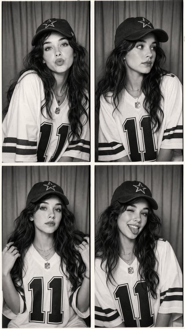 Profile / Avatar - Vintage Black and White Photo Booth Grid — output
