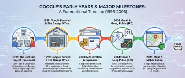 Infographic about Google’s early years — output
