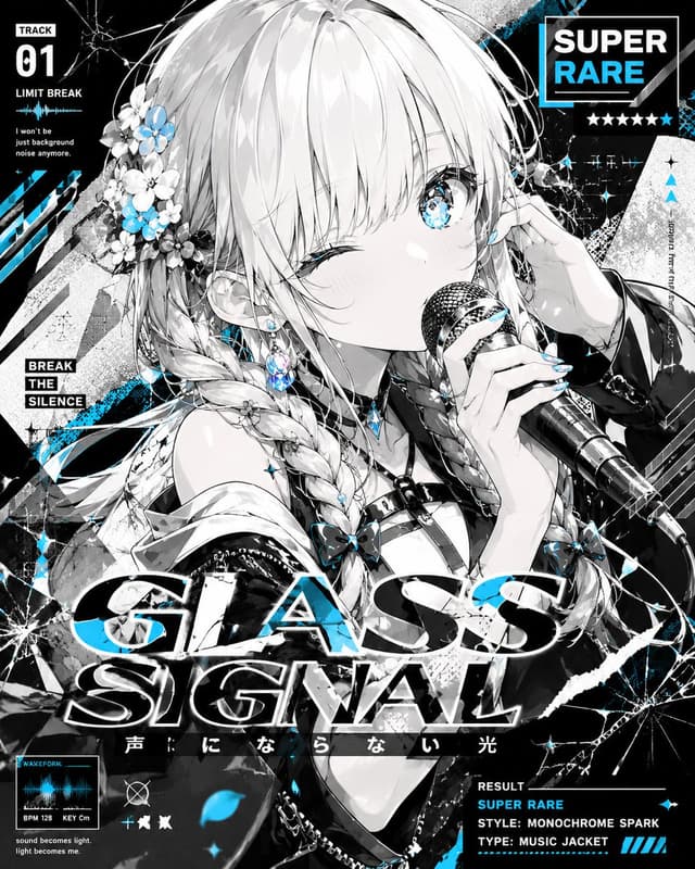 Product Marketing - Monochrome Anime Music Jacket — output