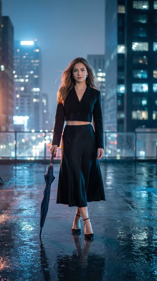 Product Marketing - Cinematic HDR Night Photograph on a Rainy Rooftop — output