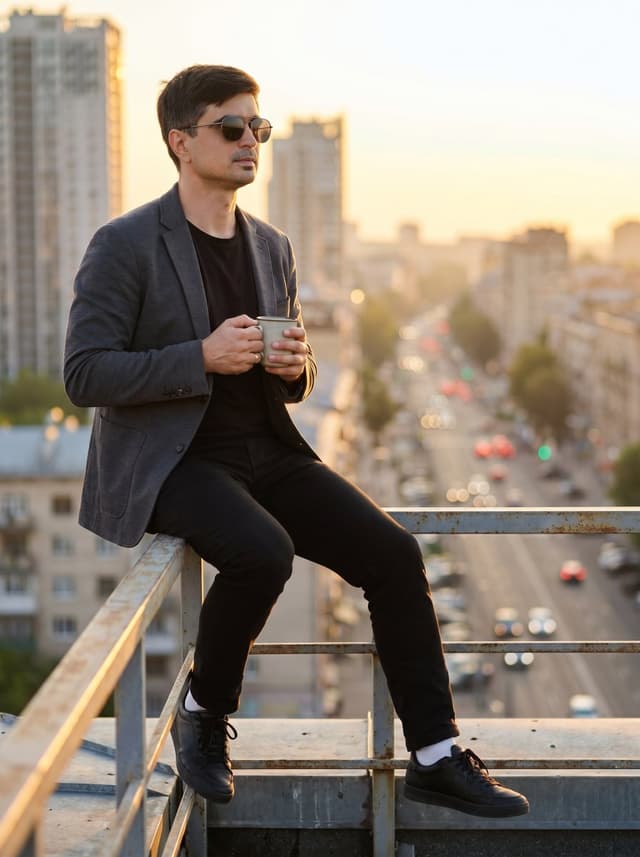 Product Marketing - Urban Rooftop Sunset Portrait — output