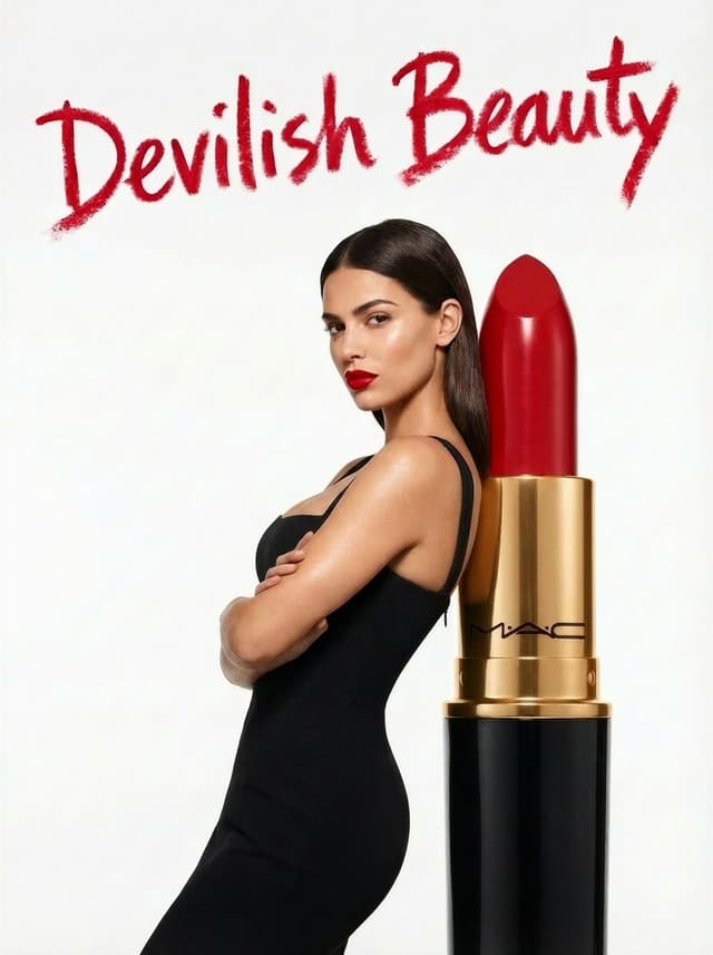 Product Marketing - Devilish Beauty Lipstick Advertisement Prompt — output