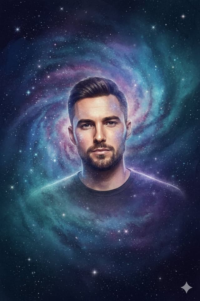 Profile / Avatar - Cosmic Galaxy Watercolor Portrait (Identity Preservation) — output