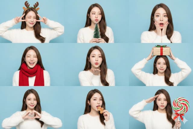 Profile / Avatar - 9-Panel Christmas Photobooth Sticker Generator — output