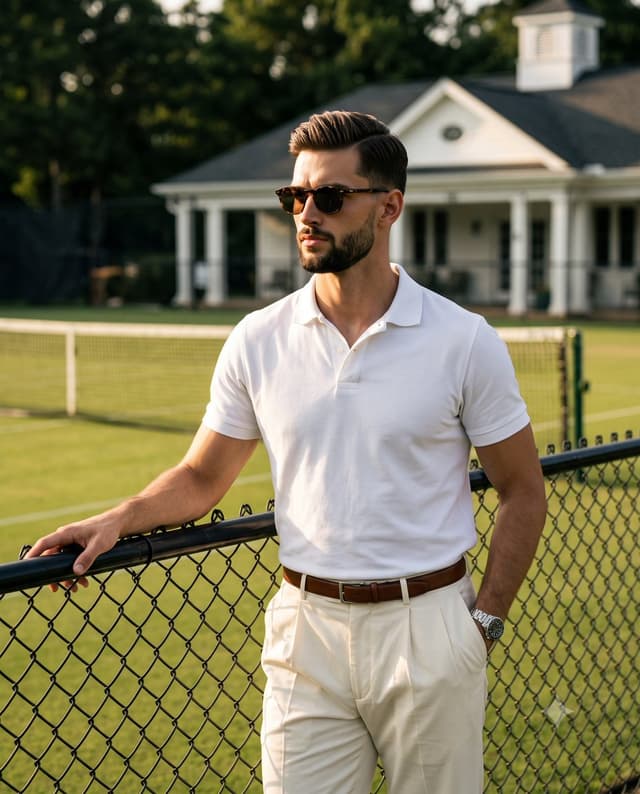 Profile / Avatar - Golden Hour Tennis Court Portrait — output