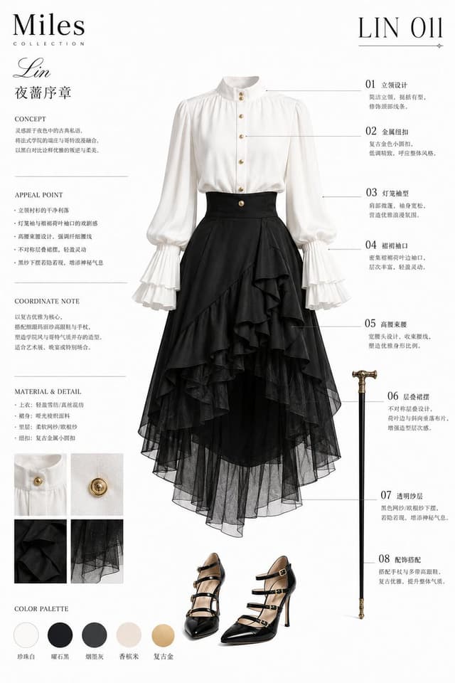 Product Marketing - French Preppy Gothic Fashion Style — output