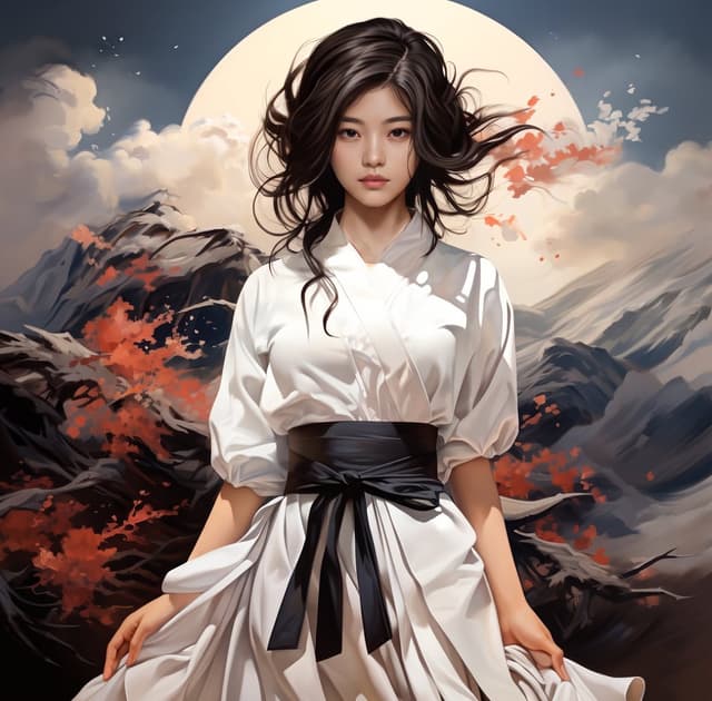 Profile / Avatar - Anime Fine Art Moonlight Mountains — output