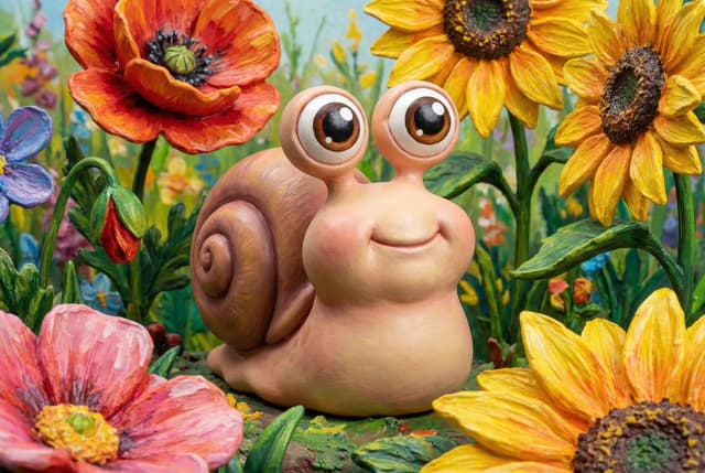 Social Media Post - Painted Chibi Snail Macro View — output