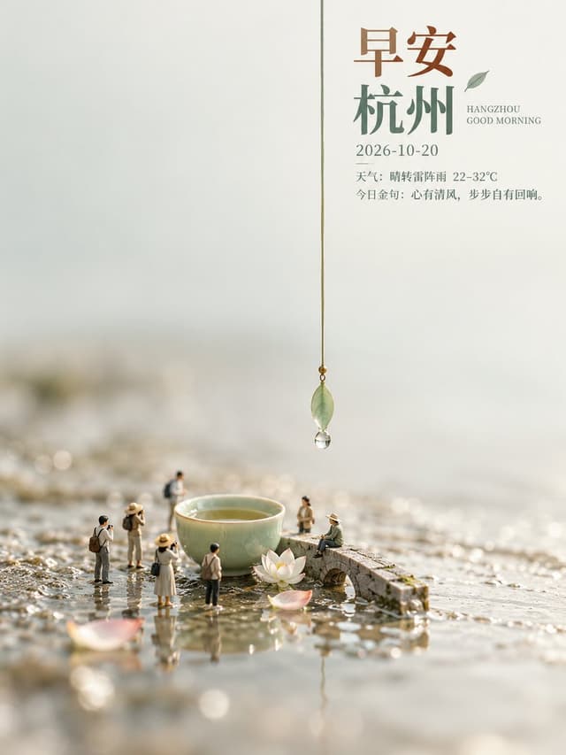 Social Media Post - Hangzhou Good Morning Miniature Tea Scene