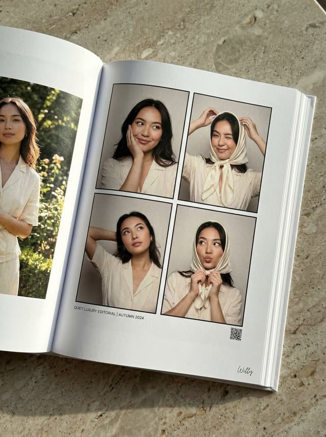 Quiet Luxury Editorial Photobook Spread — output