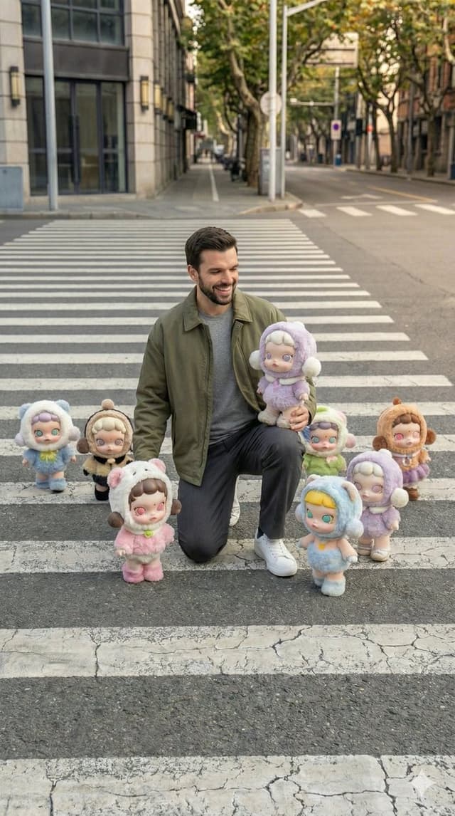 Hyper-Realistic Street Photography with Popmart Figures — output