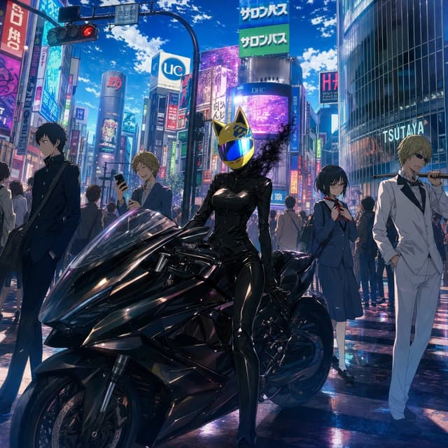 Comic / Storyboard - Durarara-Style Tokyo Crossing Key Visual — output