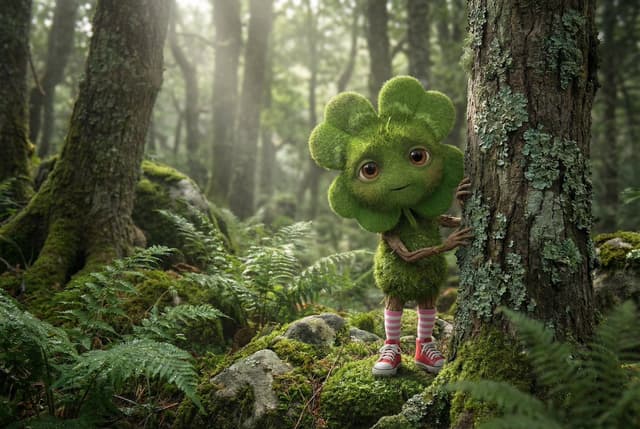 Elusive Irish Critter with Clover Head Prompt — output
