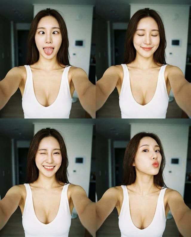 Profile / Avatar - 2x2 Selfie Collage with Playful Poses — output