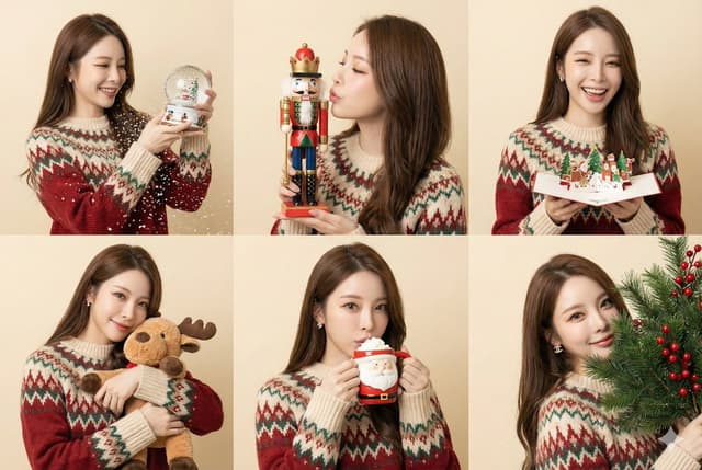 Profile / Avatar - Christmas Fair Isle Sweater 6-Panel Grid Portrait — output