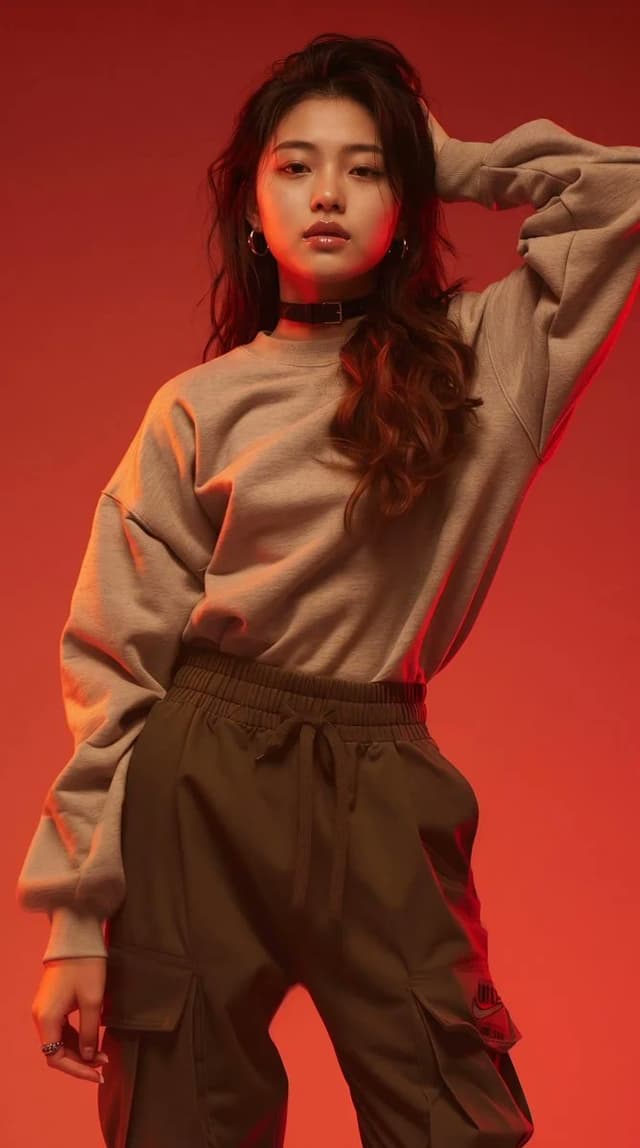 Social Media Post - East Asian Lookbook Crimson Studio Portrait — output