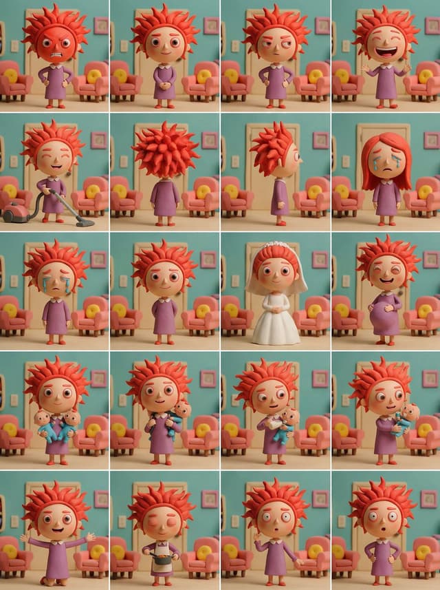 Profile / Avatar - Character Expression and Pose Variation Prompt (20 Patterns) — output