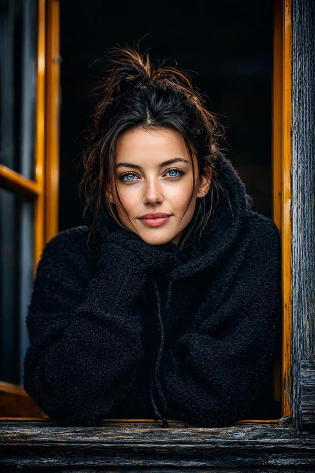 Ultra-realistic cinematic portrait of a young woman — output