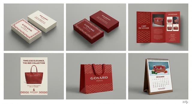 6-Panel Brand Identity Grid Mockup — output