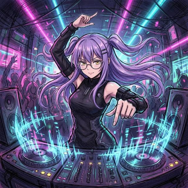 EDM Party Animation Style