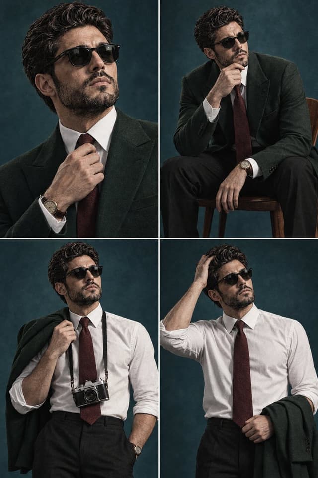 Comic / Storyboard - Vintage Editorial Portrait Collage — output