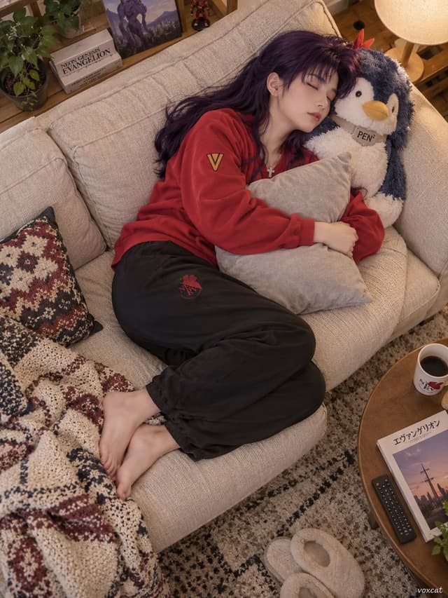 Profile / Avatar - Overhead Shot of Person Sleeping on Sofa