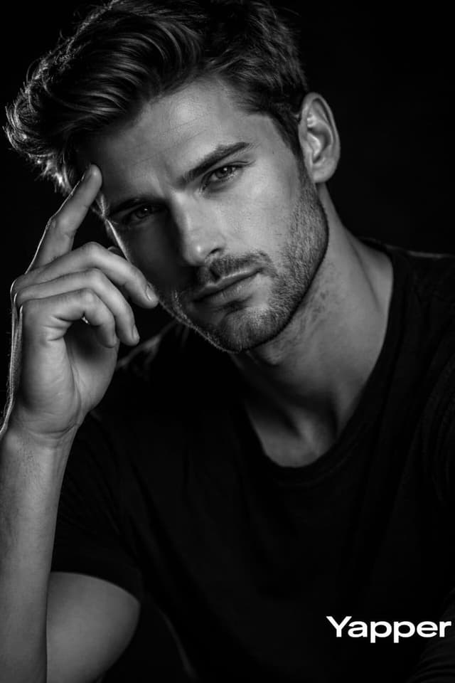 Profile / Avatar - Cinematic Black and White Portrait with Low-Key Lighting — output