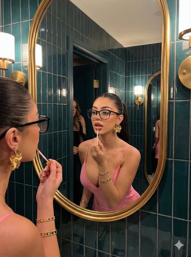 Product Marketing - Glamorous Mirror Reflection Beauty Shot Prompt — output