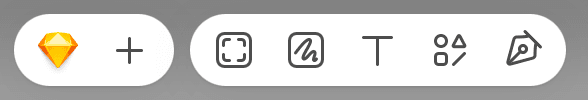 Sketch toolbar after selecting an object