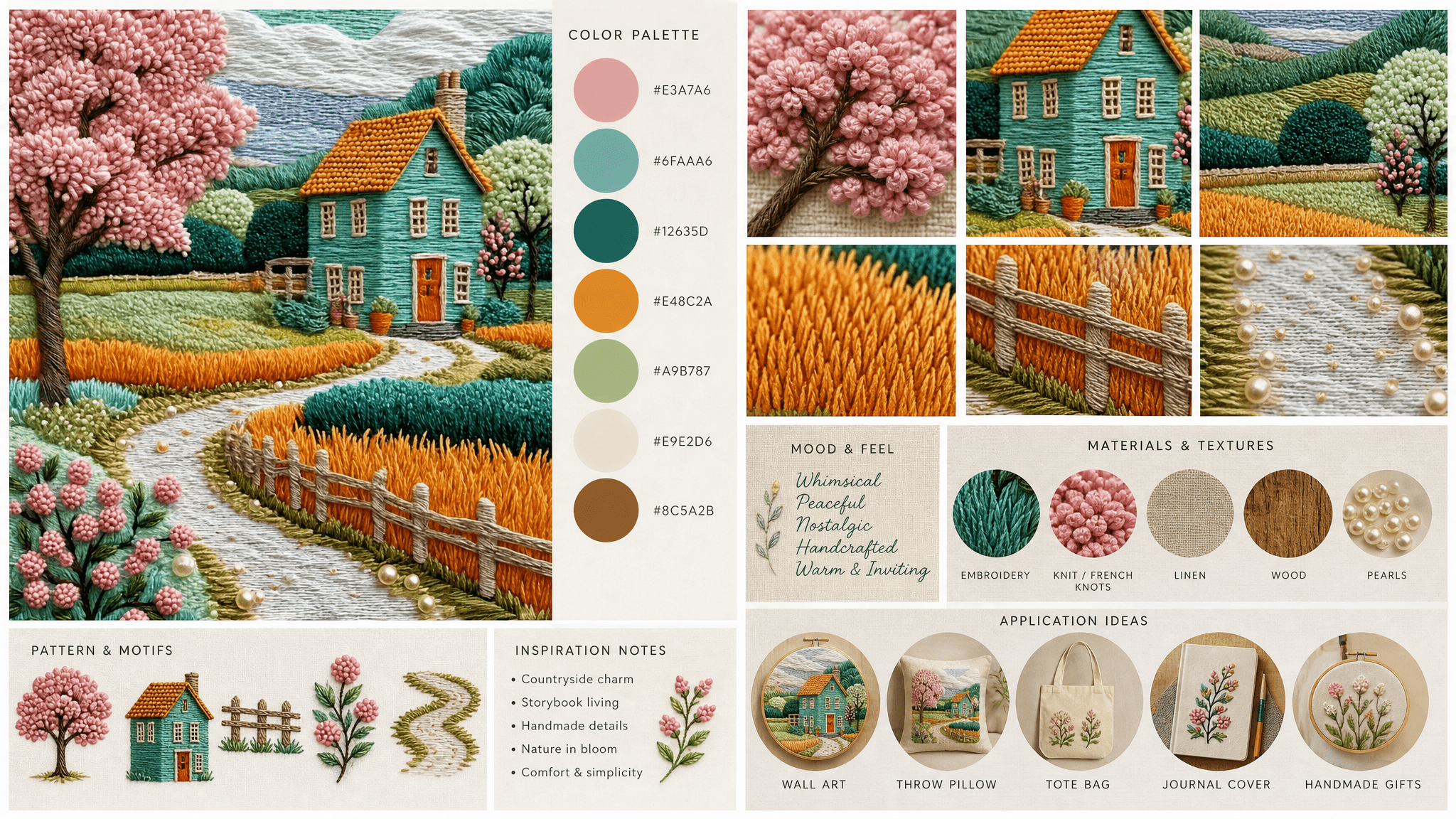 material and texture mood board