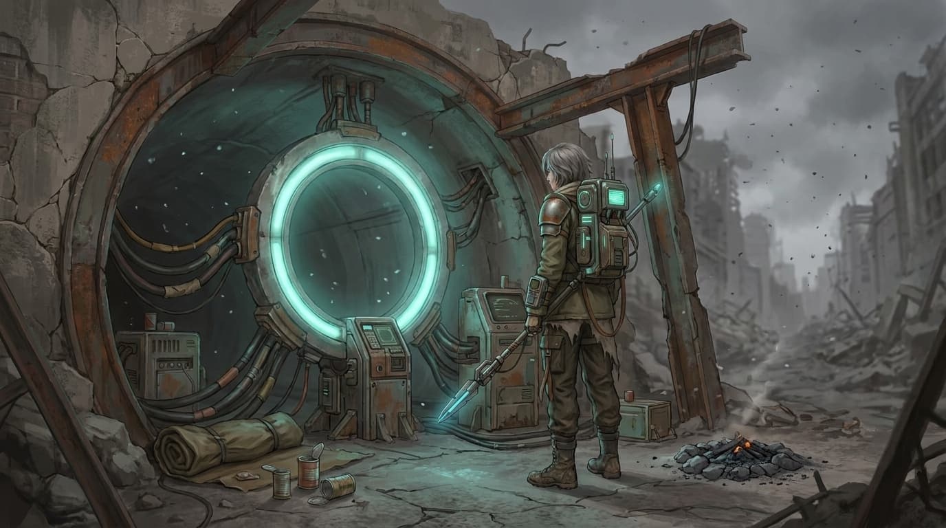 Ashfall Relay save point concept using the same post-apocalyptic art direction