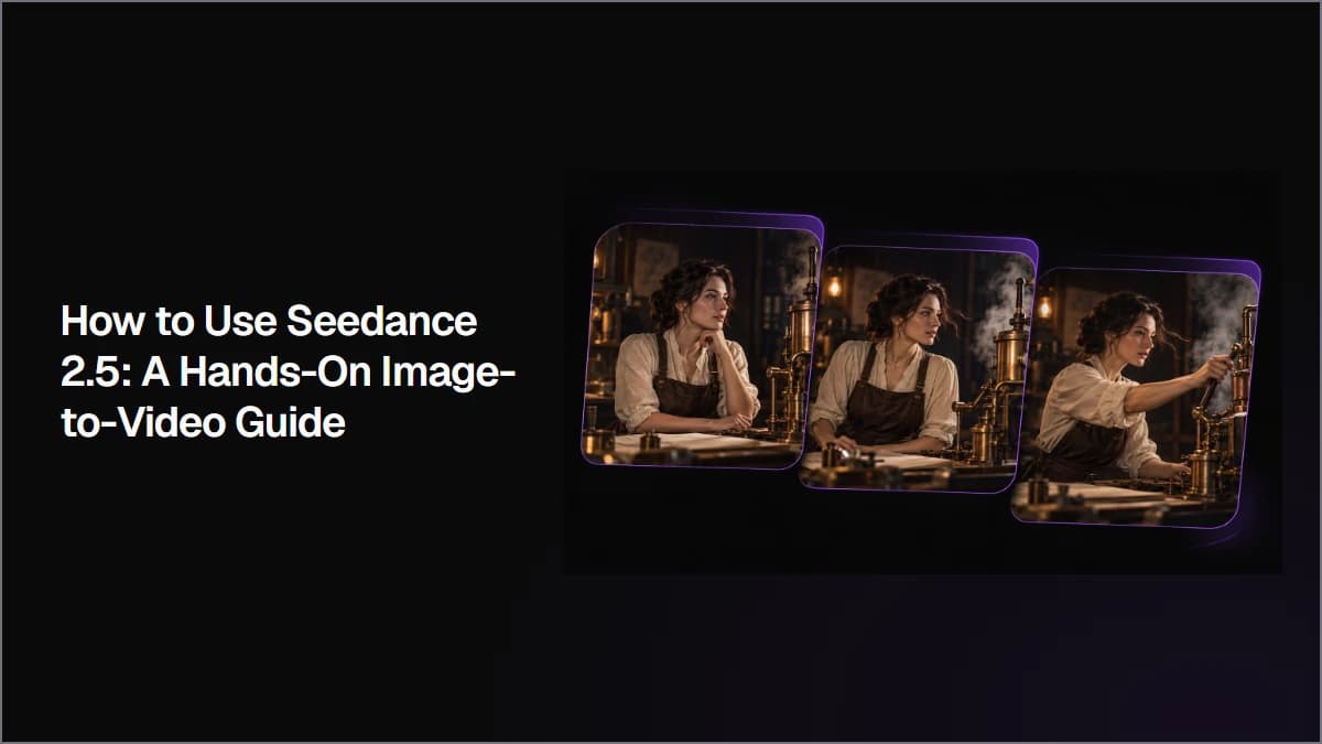 How to Use Seedance 2.5: A Hands-On Image-to-Video Guide
