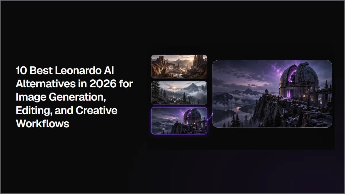 10 Best Leonardo AI Alternatives in 2026 for Image Generation, Editing, and Creative Workflows