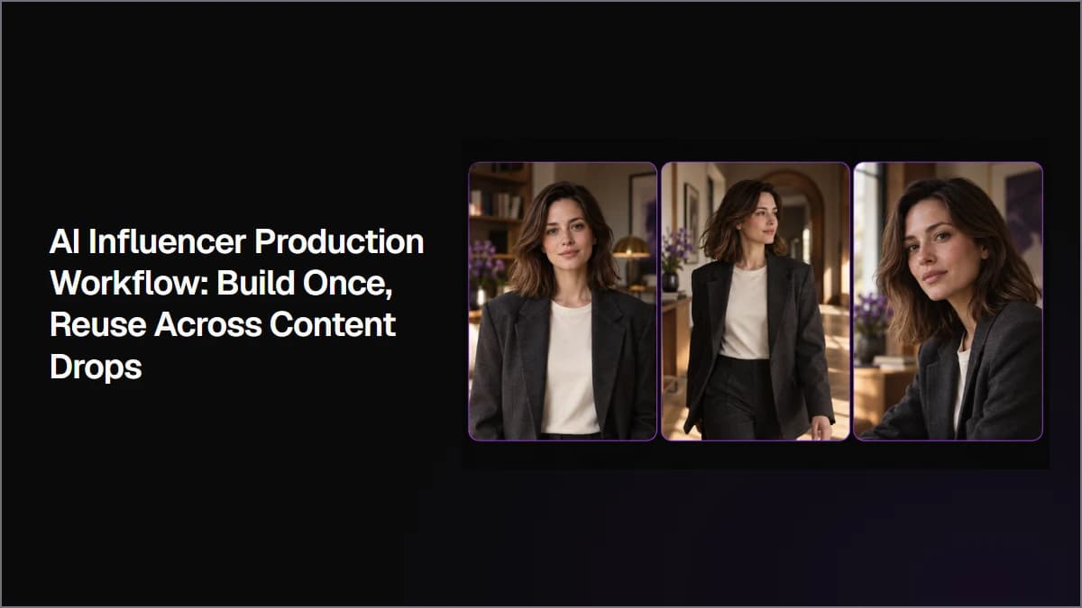 AI Influencer Production Workflow: Build Once, Reuse Across Content Drops