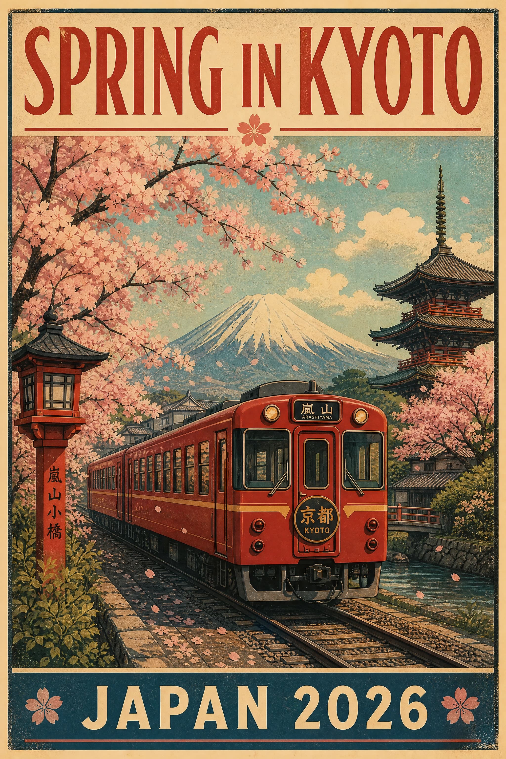 Kyoto travel poster generated with GPT Image 2