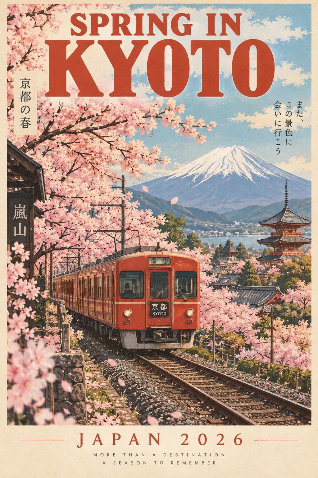 Kyoto travel poster generated with GPT Image 2.5