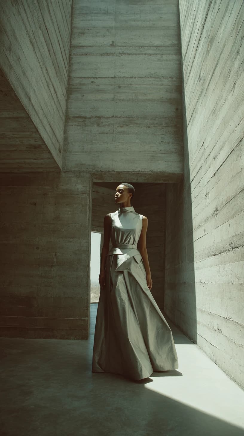 Editorial fashion image generated with Midjourney V7